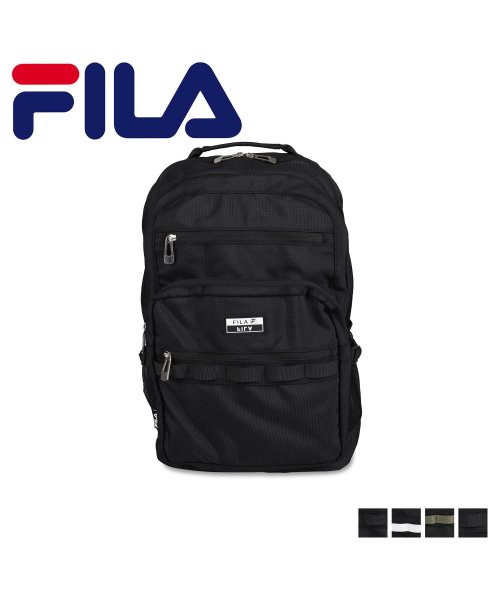 FILA(フィラ)/FILA フィラ リュック バッグ バックパック メンズ レディース 27L 撥水 大容量 通学 BACKPACK ブラック ホワイト カーキ オーロラ 黒 白/img01