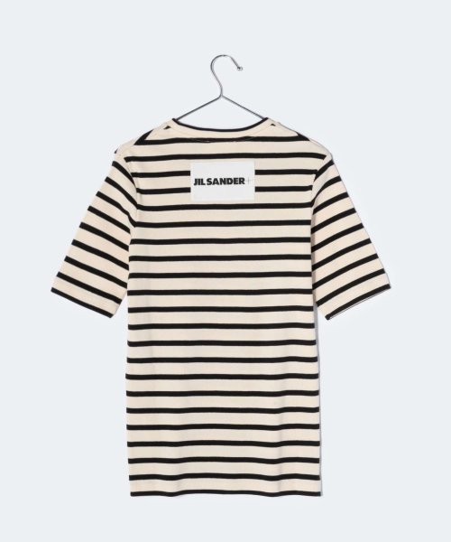 Jil Sander(ジル・サンダー)/ジルサンダー プラス JIL SANDER+ J40GC0111 J46497 Tシャツ レディース トップス 半袖 ボーダー クルーネック ブランドロゴ カジ/img02