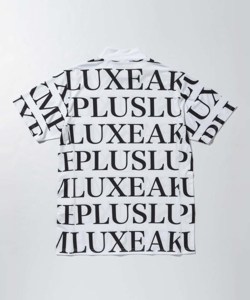 LUXEAKMPLUS(LUXEAKMPLUS)/LUXEAKMPLUS(リュクスエイケイエムプラス)ゴルフ 総柄ロゴモックネック半袖Tシャツ【ゴルフ】/img14
