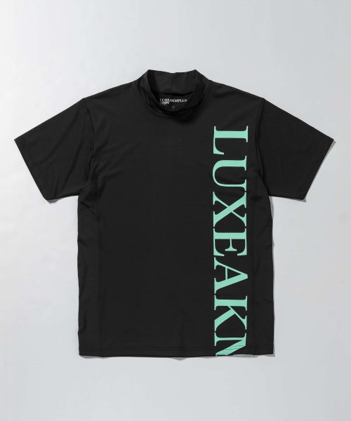 LUXEAKMPLUS(LUXEAKMPLUS)/LUXEAKMPLUS(リュクスエイケイエムプラス)ゴルフ バーチカルロゴ半袖モックネックTシャツ【ゴルフ】/img23