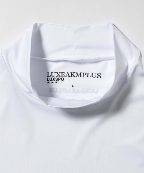 LUXEAKMPLUS(LUXEAKMPLUS)/LUXEAKMPLUS(リュクスエイケイエムプラス)ゴルフ バーチカルロゴ半袖モックネックTシャツ【ゴルフ】/img26