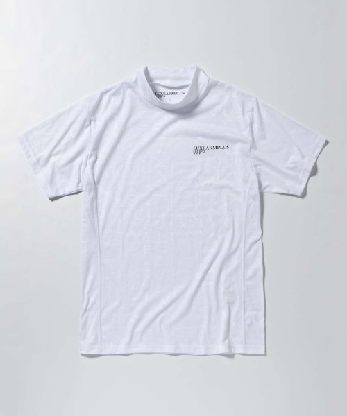 LUXEAKMPLUS(LUXEAKMPLUS)/LUXEAKMPLUS(リュクスエイケイエムプラス)ゴルフ ロゴパターン半袖モックネックTシャツ【ゴルフ】/img14