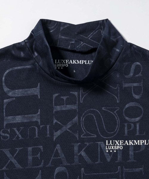 LUXEAKMPLUS(LUXEAKMPLUS)/LUXEAKMPLUS(リュクスエイケイエムプラス)ゴルフ ロゴパターン半袖モックネックTシャツ【ゴルフ】/img18