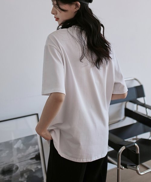 SEU(エスイイユウ)/オーバーサイズ Tシャツ ロンT 定番  ビッグTシャツ ゆったり 体型カバー 韓国ファッション SEU/img06