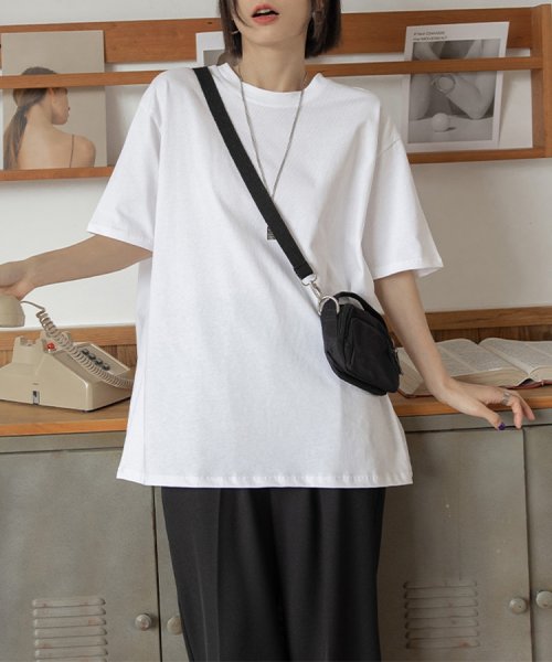 SEU(エスイイユウ)/オーバーサイズ Tシャツ ロンT 定番  ビッグTシャツ ゆったり 体型カバー 韓国ファッション SEU/img14