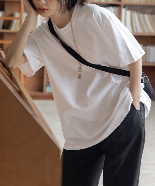 SEU(エスイイユウ)/オーバーサイズ Tシャツ ロンT 定番  ビッグTシャツ ゆったり 体型カバー 韓国ファッション SEU/img20