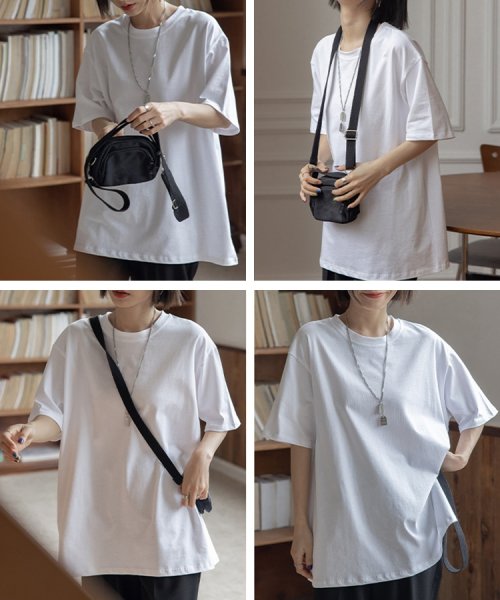SEU(エスイイユウ)/オーバーサイズ Tシャツ ロンT 定番  ビッグTシャツ ゆったり 体型カバー 韓国ファッション SEU/img22