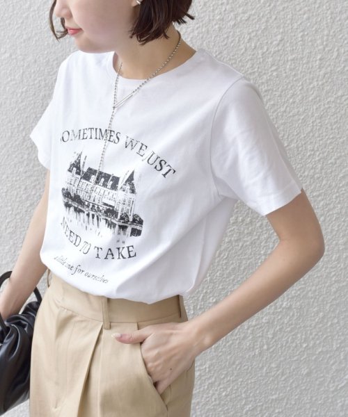 SHIPS WOMEN(シップス　ウィメン)/* オーガニックコットン アンティーク調 線画 TEE◇/img23