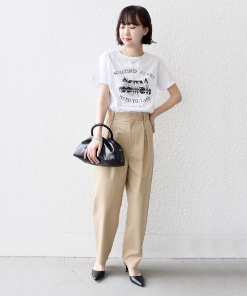 SHIPS WOMEN(シップス　ウィメン)/* オーガニックコットン アンティーク調 線画 TEE◇/img26