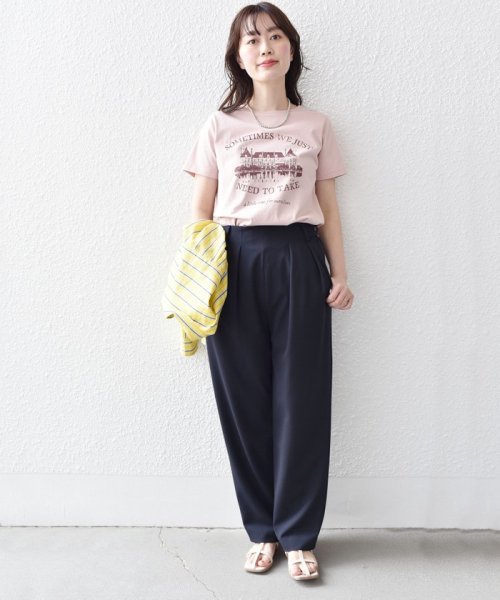 SHIPS WOMEN(シップス　ウィメン)/* オーガニックコットン アンティーク調 線画 TEE◇/img54