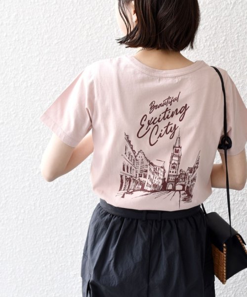 SHIPS WOMEN(シップス　ウィメン)/* オーガニックコットン アンティーク調 線画 TEE◇/img58