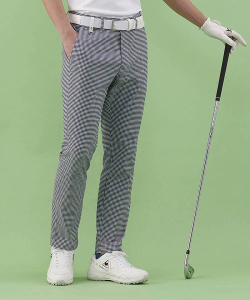☆最安値に挑戦 パンツ サッカー小柄サマーロングパンツ 吸汗速乾 ストレッチ UV CUT UPF30 ルコックゴルフ ゴルフウェア ロングパンツ 春 夏 サッカー小柄サマーロングパンツ カジュアル QGMVJD08 メンズ le coq GOLF