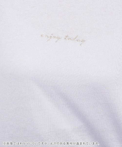 OLIVE des OLIVE(オリーブデオリーブ)/シンプルラメロゴ刺繍Tシャツ/img60