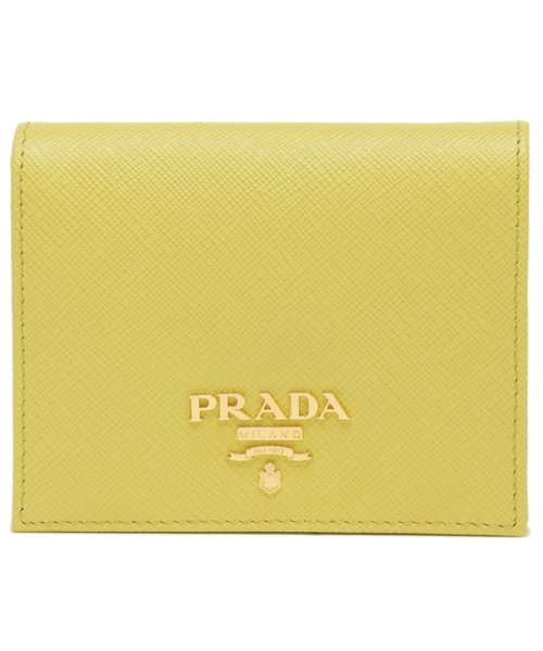 PRADA(プラダ)/プラダ 二つ折り財布 サフィアーノメタルオロ ミニ財布 イエロー レディース PRADA 1MV204 QWA F0322/img05