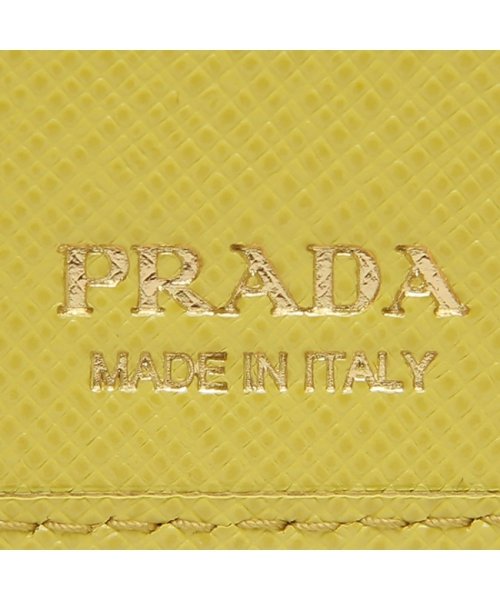 PRADA(プラダ)/プラダ 二つ折り財布 サフィアーノメタルオロ ミニ財布 イエロー レディース PRADA 1MV204 QWA F0322/img07