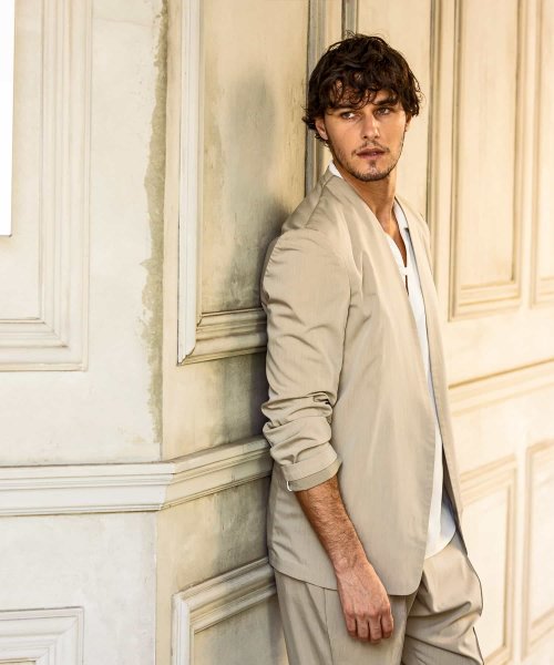 1PIU1UGUALE3 RELAX(ウノピゥウノウグァーレトレ リラックス)ノーカラージャケット 