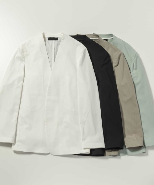 1PIU1UGUALE3 RELAX(ウノピゥウノウグァーレトレ リラックス)ノーカラージャケット 