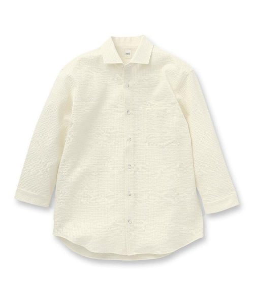 【抗菌防臭／7分袖】サッカージャージ ストライプシャツ また