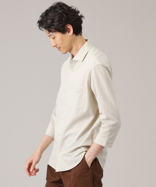 【抗菌防臭／7分袖】サッカージャージ ストライプシャツ また