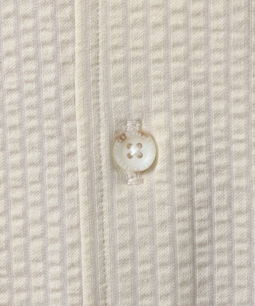 【抗菌防臭／7分袖】サッカージャージ ストライプシャツ また