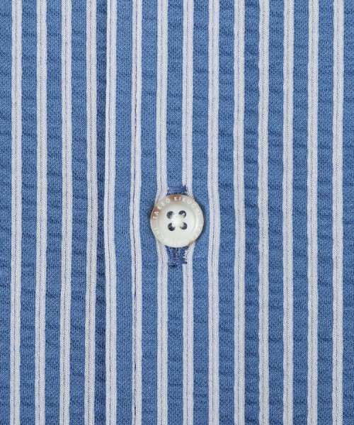 【抗菌防臭／7分袖】サッカージャージ ストライプシャツ また