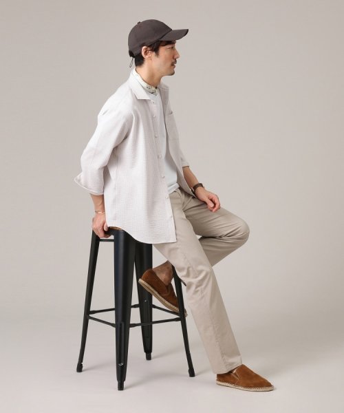 【抗菌防臭／7分袖】サッカージャージ ストライプシャツ また