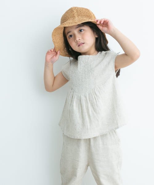 URBAN RESEARCH DOORS（Kids）(アーバンリサーチドアーズ（キッズ）)/『セットアップ対応』リネンコットン2WAYタックブラウス(KIDS)/img01