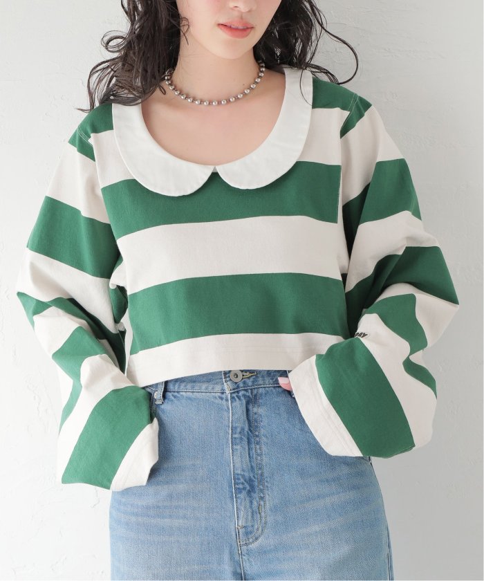 【HOLIDAY/ホリデイ】CROPPED RUGBY SHIRT：カットソー