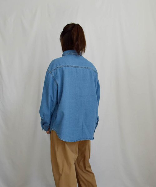 ARGO TOKYO(アルゴトウキョウ)/Big Pocket Denim Shirt 23001　ビッグポケットデニムシャツ　デニム　シャツ　ブラウス　トップス　春　秋　新作/img11