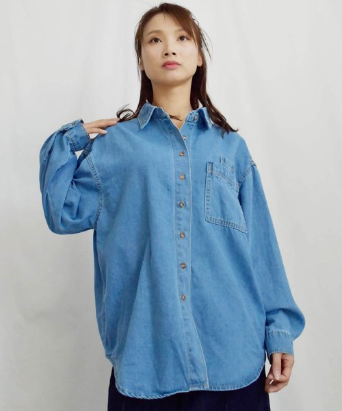 ARGO TOKYO(アルゴトウキョウ)/Big Pocket Denim Shirt 23001　ビッグポケットデニムシャツ　デニム　シャツ　ブラウス　トップス　春　秋　新作/img20