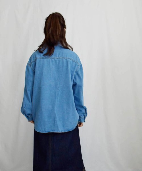 ARGO TOKYO(アルゴトウキョウ)/Big Pocket Denim Shirt 23001　ビッグポケットデニムシャツ　デニム　シャツ　ブラウス　トップス　春　秋　新作/img23