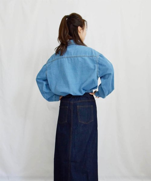 ARGO TOKYO(アルゴトウキョウ)/Big Pocket Denim Shirt 23001　ビッグポケットデニムシャツ　デニム　シャツ　ブラウス　トップス　春　秋　新作/img27