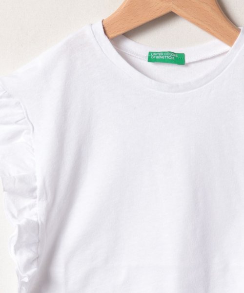 BENETTON (UNITED COLORS OF BENETTON GIRLS)(ユナイテッド　カラーズ　オブ　ベネトン　ガールズ)/キッズフリルフレンチスリーブ半袖Tシャツ・カットソーG/img04