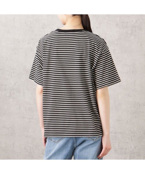 MAC HOUSE(women)(マックハウス（レディース）)/NAVY ネイビー U.S.コットン100％ ボーダーTシャツ CO233－WC004/img02