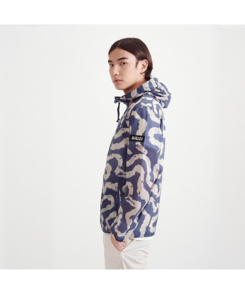 撥水 エクストラライトプリントフーデッドジャケット 