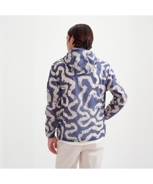 撥水 エクストラライトプリントフーデッドジャケット 