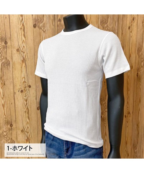 TopIsm(トップイズム)/AVIREX アビレックス Tシャツ メンズ 半袖 サーマル クルーネックTシャツ 無地 デイリーインナー カットソー /img03