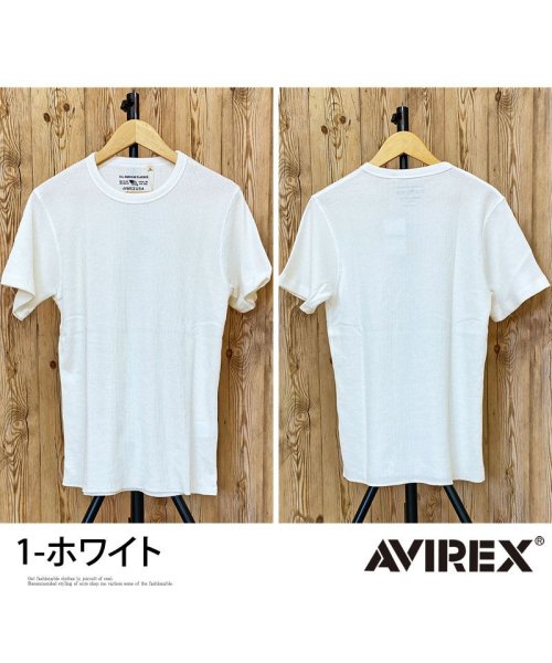 TopIsm(トップイズム)/AVIREX アビレックス Tシャツ メンズ 半袖 サーマル クルーネックTシャツ 無地 デイリーインナー カットソー /img04