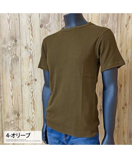 TopIsm(トップイズム)/AVIREX アビレックス Tシャツ メンズ 半袖 サーマル クルーネックTシャツ 無地 デイリーインナー カットソー /img09