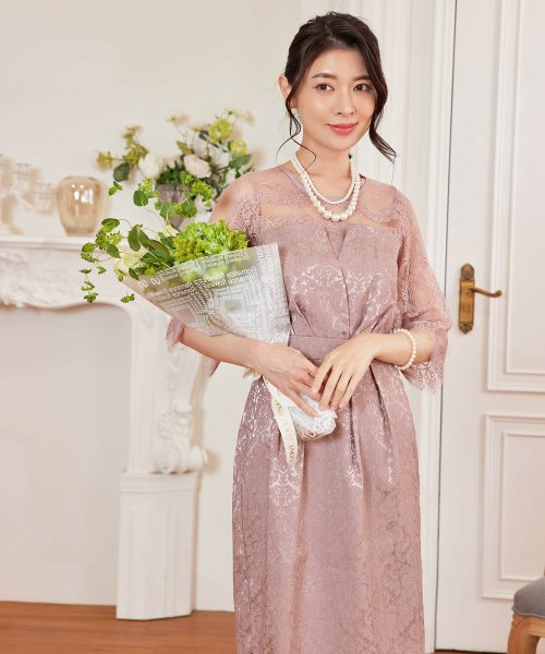 DRESS+(ドレス プラス)/パーティードレス ワンピース レース 披露宴 結婚式 フォーマル/img11