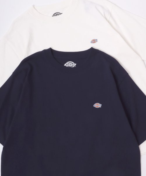 LAZAR(ラザル)/【Lazar】Dickies/ディッキーズ 別注 オーバーサイズ ロゴワッペン ワンポイント刺繍 Tシャツ/無地/リブライン リンガー メンズ 半袖 Tシャツ/img03