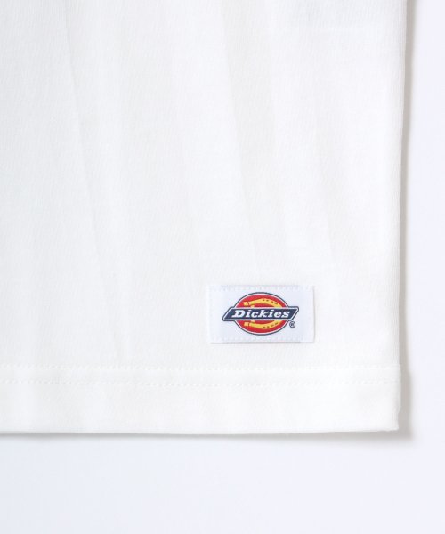 LAZAR(ラザル)/【Lazar】Dickies/ディッキーズ 別注 オーバーサイズ ロゴワッペン ワンポイント刺繍 Tシャツ/無地/リブライン リンガー メンズ 半袖 Tシャツ/img09