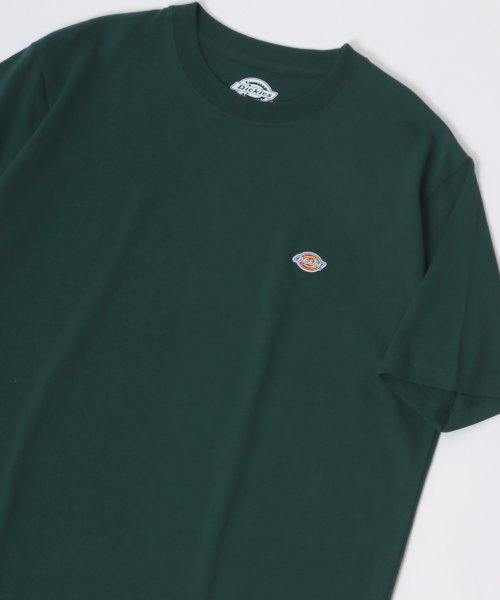 LAZAR(ラザル)/【Lazar】Dickies/ディッキーズ 別注 オーバーサイズ ロゴワッペン ワンポイント刺繍 Tシャツ/無地/リブライン リンガー メンズ 半袖 Tシャツ/img18