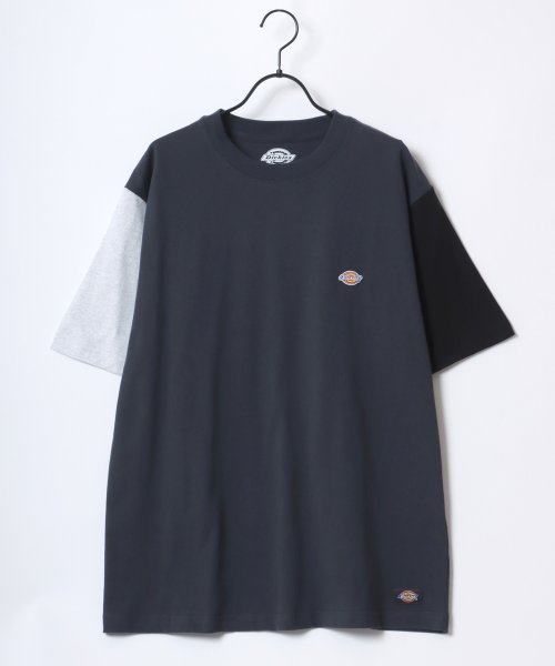 LAZAR(ラザル)/【Lazar】Dickies/ディッキーズ 別注 オーバーサイズ ロゴワッペン ワンポイント刺繍 Tシャツ/無地/リブライン リンガー メンズ 半袖 Tシャツ/img23