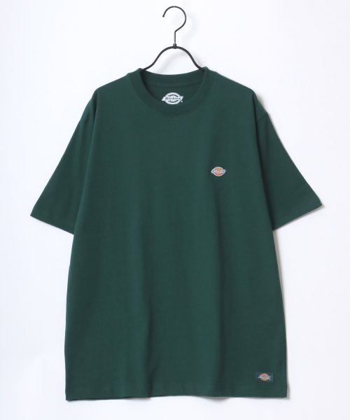 LAZAR(ラザル)/【Lazar】Dickies/ディッキーズ 別注 オーバーサイズ ロゴワッペン ワンポイント刺繍 Tシャツ/無地/リブライン リンガー メンズ 半袖 Tシャツ/img30