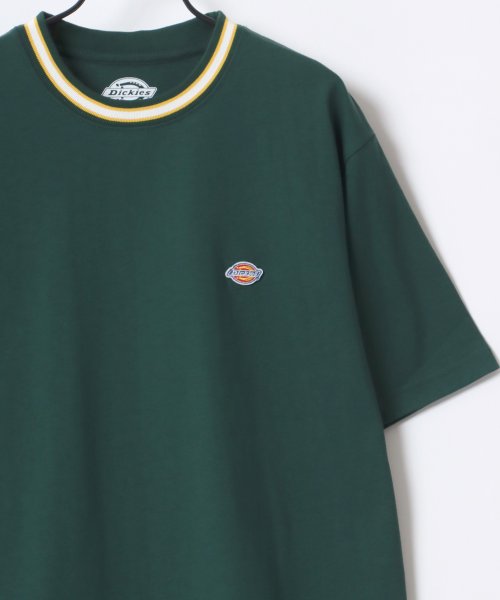 LAZAR(ラザル)/【Lazar】Dickies/ディッキーズ 別注 オーバーサイズ ロゴワッペン ワンポイント刺繍 Tシャツ/無地/リブライン リンガー メンズ 半袖 Tシャツ/img45