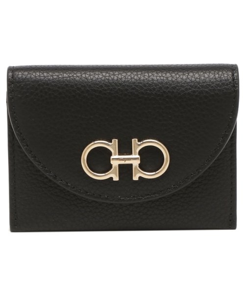 フェラガモ カードケース ガンチーノソフト ブラック レディース FERRAGAMO 220332 0750354 FERRAGAMO フェラガモ カードケース ガンチーノソフト ブラック レディース