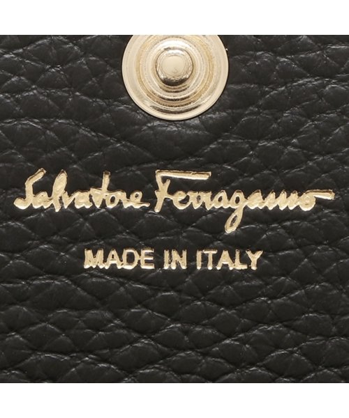 FERRAGAMO(フェラガモ)/フェラガモ カードケース ガンチーノソフト ブラック レディース FERRAGAMO 220332 0750354/img08