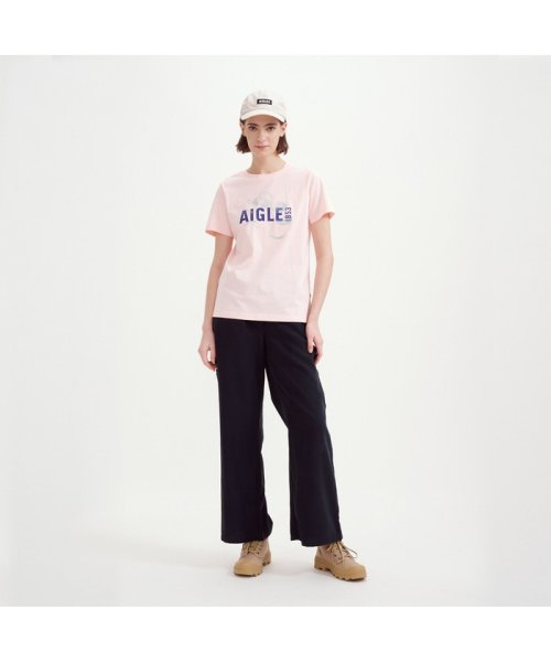 AIGLE(エーグル)/オーガニックコットン 吸水速乾 ショートスリーブグラフィックロゴTシャツ/img05