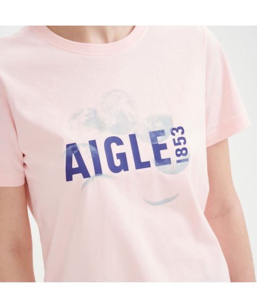 AIGLE(エーグル)/オーガニックコットン 吸水速乾 ショートスリーブグラフィックロゴTシャツ/img06